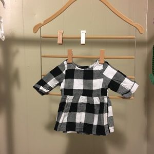 Plaid baby blouse